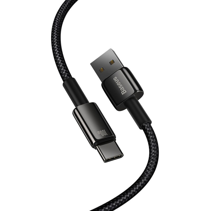 Καλώδιο Φόρτισης Baseus Cable Tungsten USB to USB-C Super Charge 100W 2m Black (CAWJ000101) Black