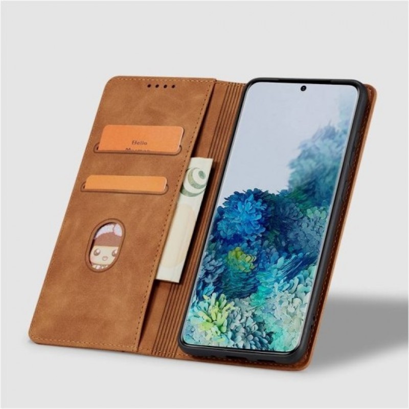 Θήκη BodyCell Book Leather Wallet Apple iPhone 14 Pro Max (6.7") Brown