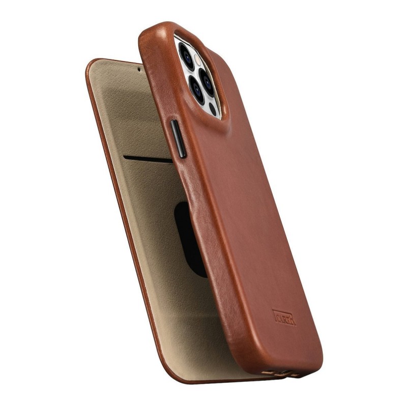 Θήκη iCarer Leather Wallet Apple iPhone 14 Pro (6.1″) Brown