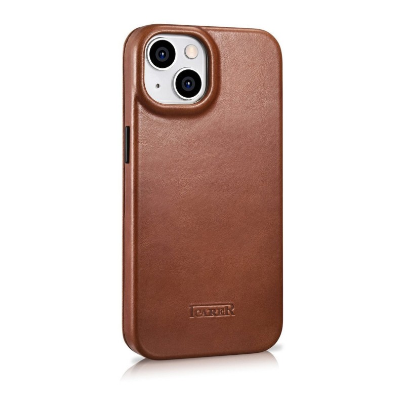 Θήκη iCarer Leather Wallet Apple iPhone 14 Plus (6.7″) Brown