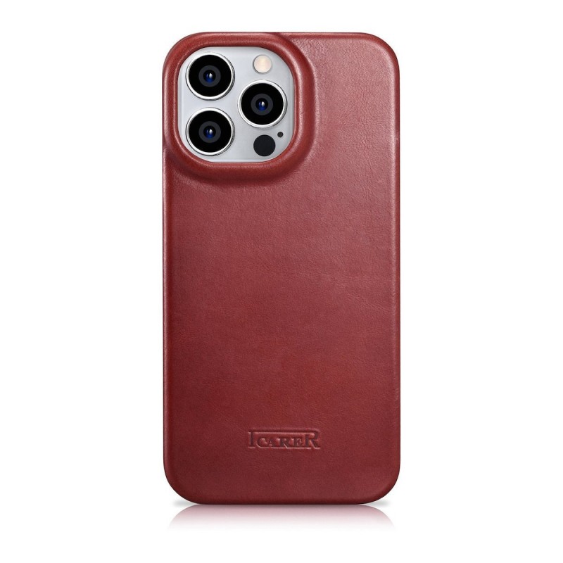 Θήκη iCarer Leather Wallet Apple iPhone 14 Pro (6.1″) Red