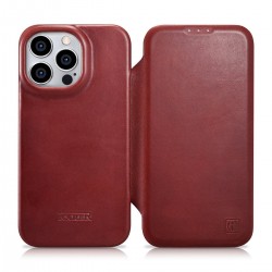 Θήκη iCarer Leather Wallet Apple iPhone 14 Pro (6.1″) Red