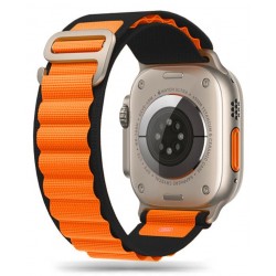 Ανταλλακτικό λουράκι QuickFit Tech-Protect Nylon  Apple Watch 1/2/3/4/5/6/SE/7/8/Ultra (42/44/45/49mm) Black/Orange