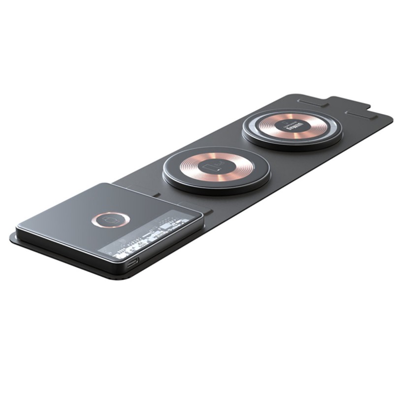 Ασύρματος Φορτιστής 4smarts Ultimag Lucid Triplefold 15W Wireless Charger Grey (iOS) (Android)