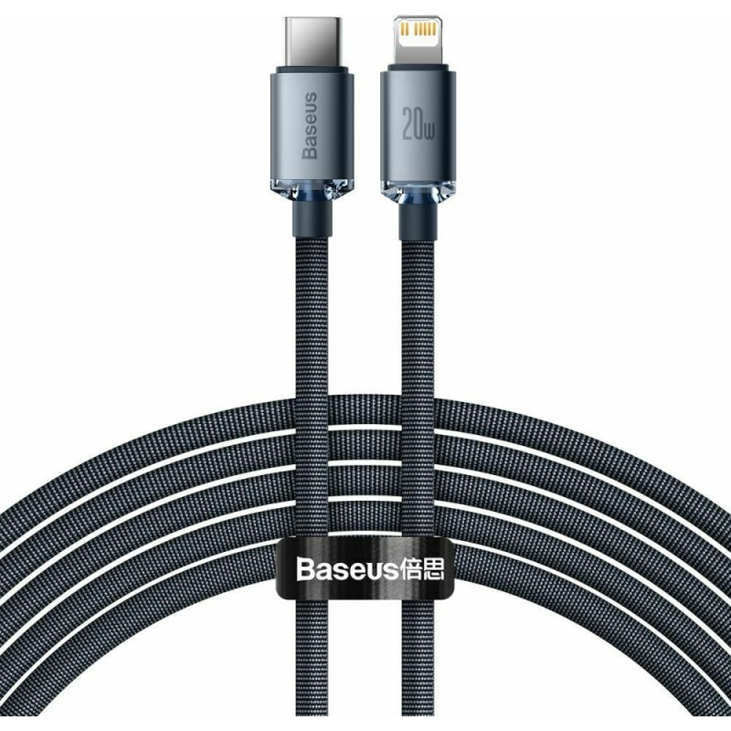 Καλώδιο Φόρτισης Baseus Crystal Shine Type-C to Lightning Cable 20W 2m Black (CAJY000301)