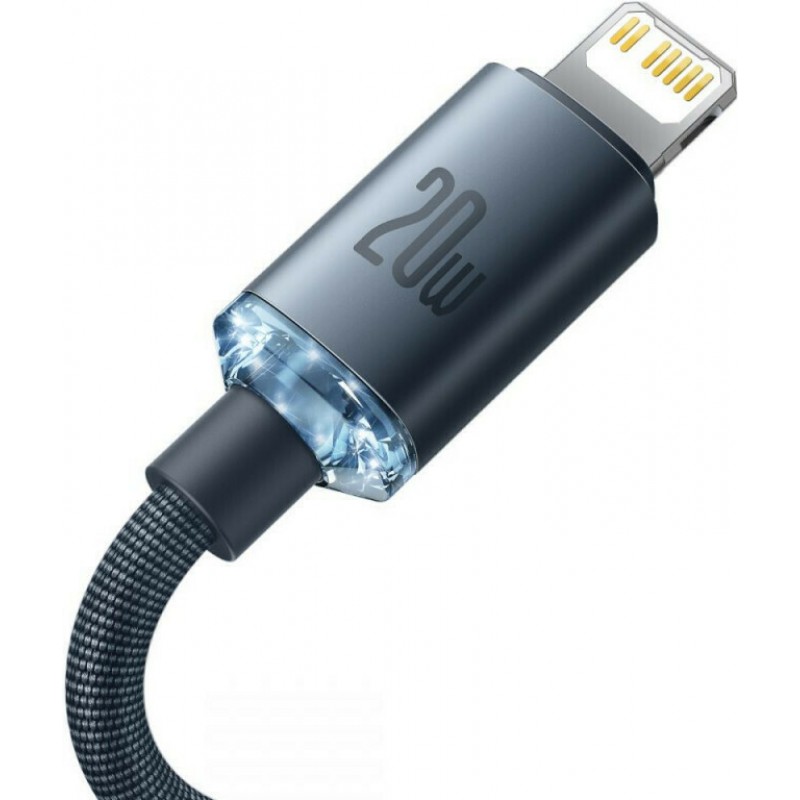 Καλώδιο Φόρτισης Baseus Crystal Shine Type-C to Lightning Cable 20W 2m Black (CAJY000301)
