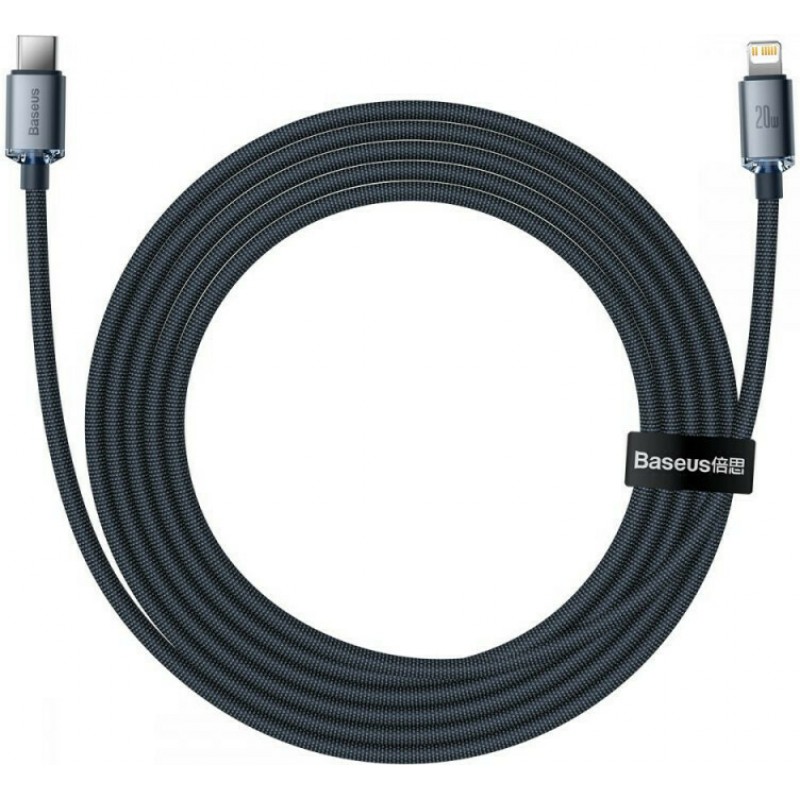 Καλώδιο Φόρτισης Baseus Crystal Shine Type-C to Lightning Cable 20W 2m Black (CAJY000301)