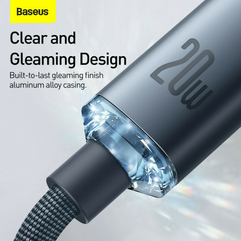 Καλώδιο Φόρτισης Baseus Crystal Shine Type-C to Lightning Cable 20W 2m Black (CAJY000301)