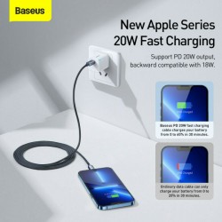 Καλώδιο Φόρτισης Baseus Crystal Shine Type-C to Lightning Cable 20W 2m Black (CAJY000301)