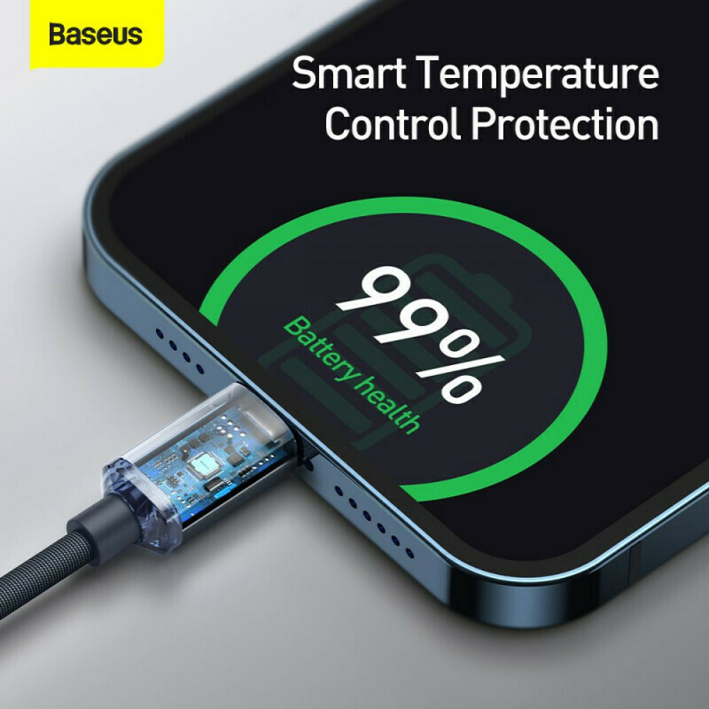 Καλώδιο Φόρτισης Baseus Crystal Shine Type-C to Lightning Cable 20W 2m Black (CAJY000301)