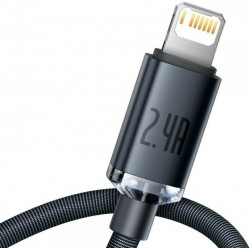 Καλώδιο Data Baseus Crystal Shine USB to Lightning  2m Black (CAJY000101)