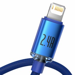 Καλώδιο Data Baseus Crystal Shine USB to Lightning 2m Blue (CAJY000103)