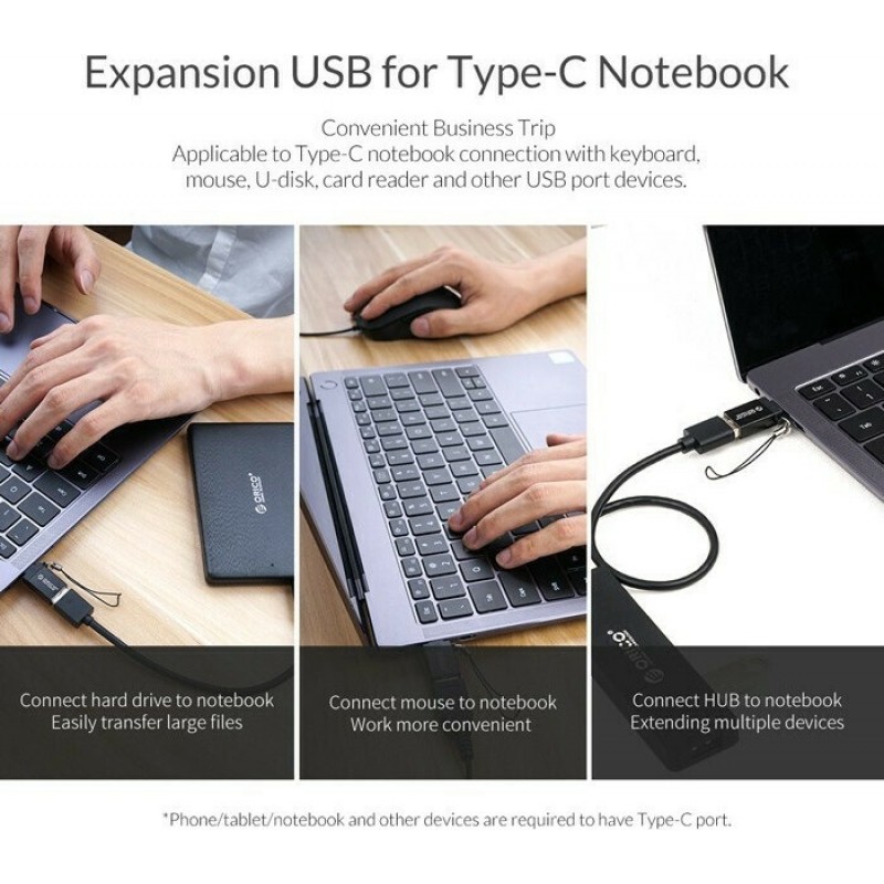 Αντάπτορας Orico Adapter CBT-UT01 USB-C to USB-A Black