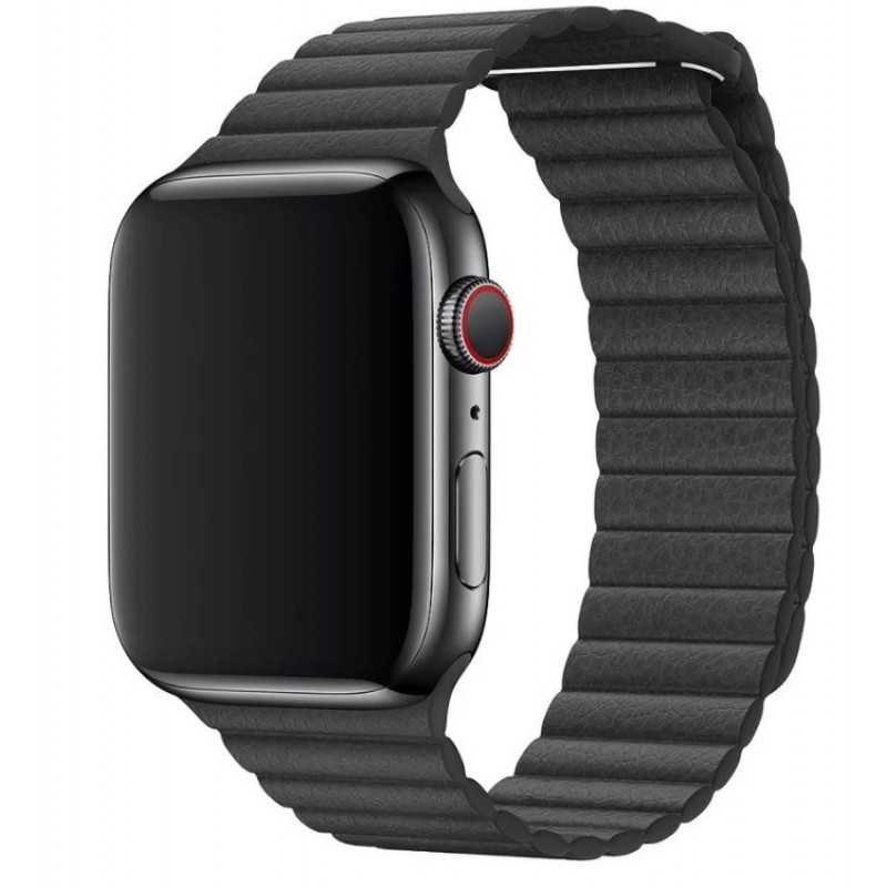 Ανταλλακτικό λουράκι Leather Loop Sport QuickFit Apple Watch 1/2/3/4/5/6/SE/7/8 (42/44/45/49mm) Black