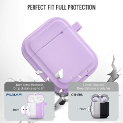 Θήκη TPU Apple Airpods Pro 1 / 2 Silicone Striped Skin Violet