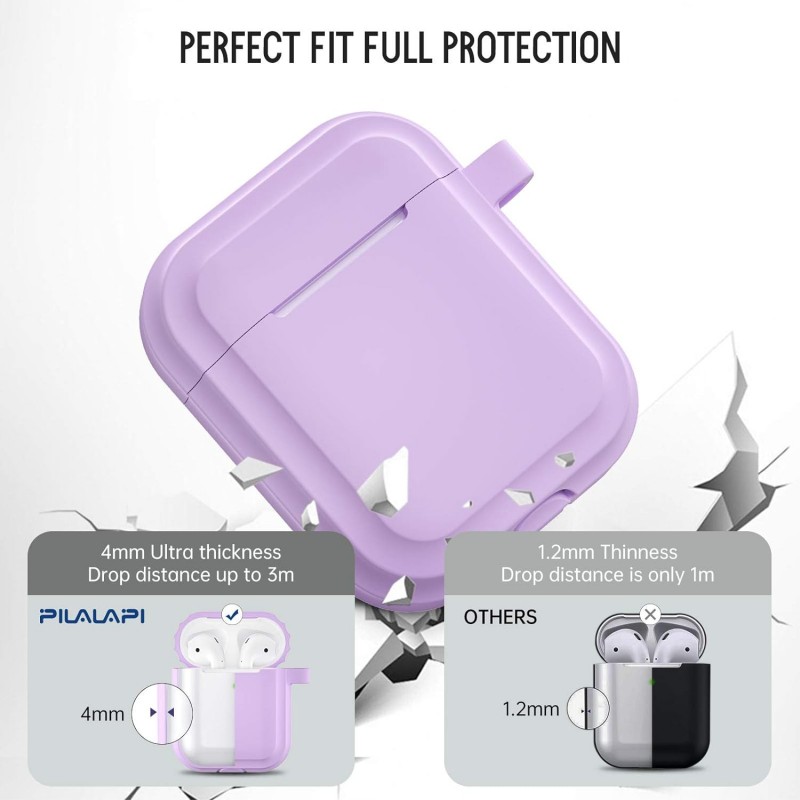 Θήκη TPU Apple Airpods Pro 1 / 2 Silicone Striped Skin Violet