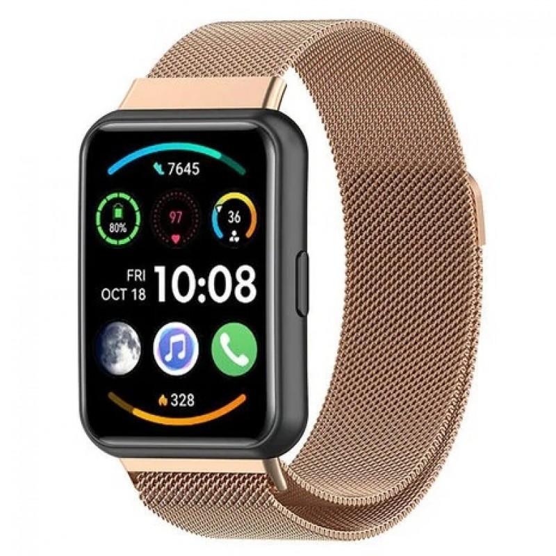 Ανταλλακτικό λουράκι QuickFit Huawei Watch Fit 2 Milanese Band Rose Gold