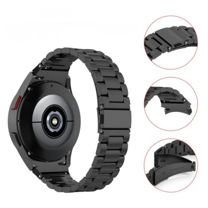 Ανταλλακτικό λουράκι QuickFit Stainless Steel Black για Samsung Galaxy Watch 7 / 6 / 6 Classic / 5 / 5 Pro/ 4 / 4 Classic Ανταλλακτικό λουράκι QuickFit Stainless Steel Black για Samsung Galaxy Watch 7 / 6 / 6 Classic / 5 / 5 Pro/ 4 / 4 Classic