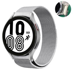 Ανταλλακτικό λουράκι QuickFit Milanese Band Silver για Samsung Galaxy Watch 7 / 6 / 6 Classic / 5 / 5 Pro/ 4 / 4 Classic