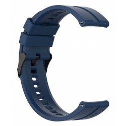 Ανταλλακτικό λουράκι QuickFit Black Buckle Blue για Samsung Galaxy Watch5 (40mm & 42mm)/Watch4 (40mm & 44mm)/ Watch4 Classic (42mm & 46mm)/ Watch3(41mm)/Active 2(40/44mm)/Amazfit GTS 3 (43mm)/GTR(42mm) (20mm)