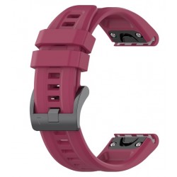 Ανταλλακτικό λουράκι QuickFit Garmin Fenix 5/5 Plus/6/6 Pro/7/Forerunner 945/935 Sportband Grid Texture Burgundy (22mm)