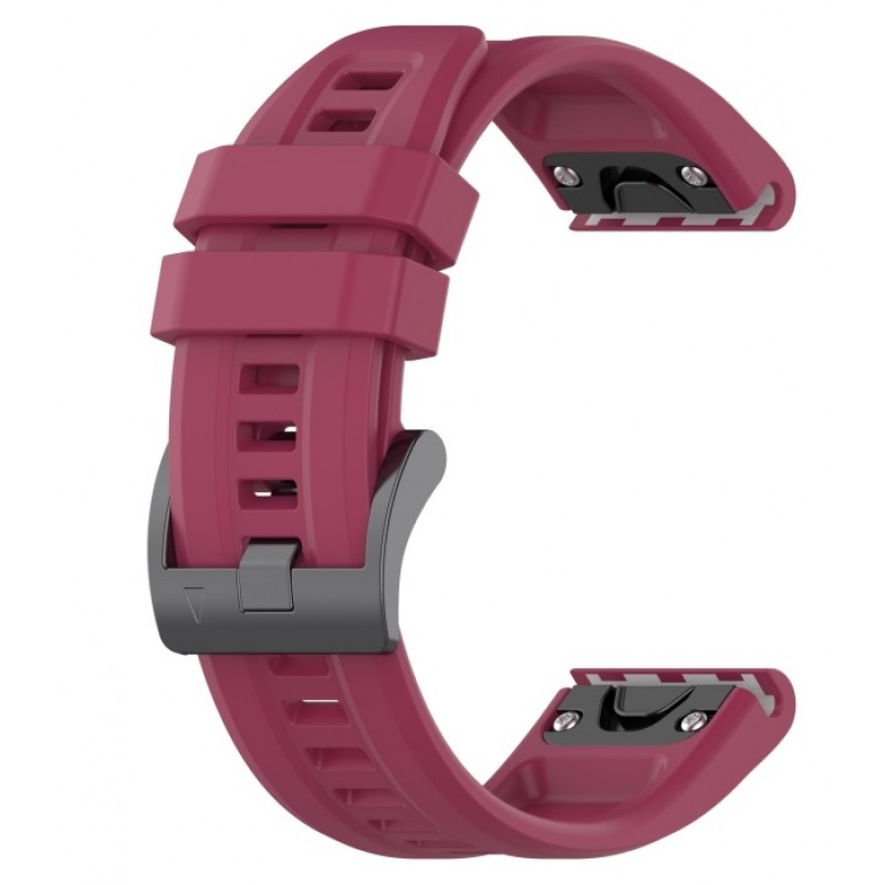 Ανταλλακτικό λουράκι QuickFit Garmin Fenix 5/5 Plus/6/6 Pro/7/Forerunner 945/935 Sportband Grid Texture Burgundy (22mm)