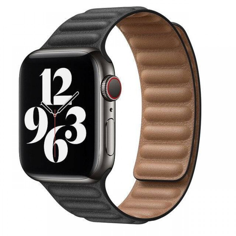 Ανταλλακτικό λουράκι Leather Loop QuickFit Apple Watch 1/2/3/4/5/6/SE/7/8 (42/44/45/49mm) Black