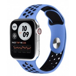 Ανταλλακτικό λουράκι QuickFit Apple Watch 1/2/3/4/5/6/SE/7/8 (42/44/45/49mm) Softband Sea Blue/Black