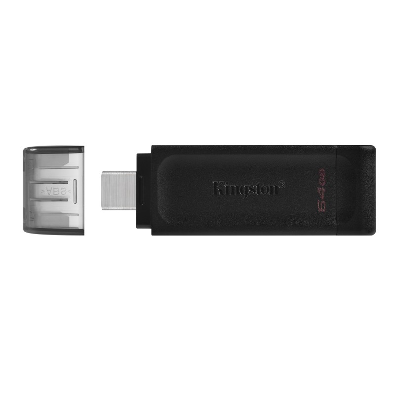 Kingston Pendrive DT70 64GB Type-C 3.2 Black (DT70/64GB)