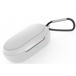 Θήκη Samsung Galaxy Buds/Buds+ Silicone Skin with Carabiner White