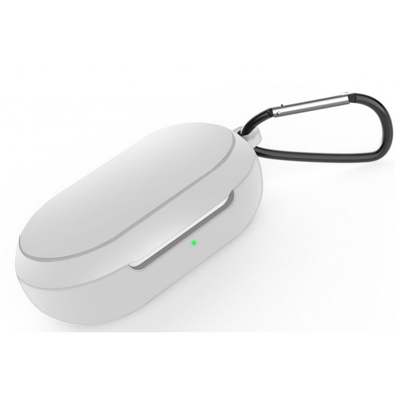 Θήκη Samsung Galaxy Buds/Buds+ Silicone Skin with Carabiner White