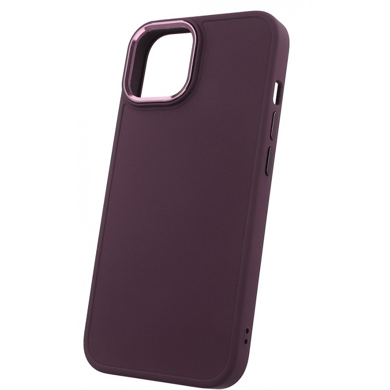 Θήκη Satin with Camera Lens Protection Apple iPhone 14 (6.1") Burgundy