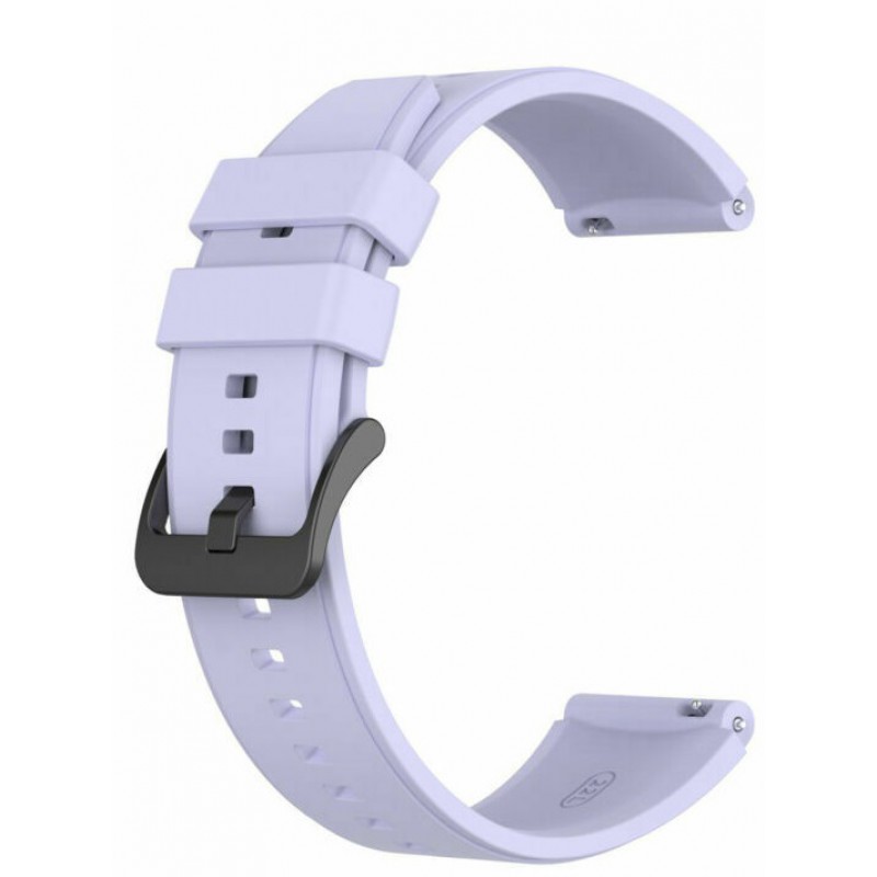 Ανταλλακτικό λουράκι QuickFit Black Buckle Violet για Samsung Galaxy Watch3(45mm)/Watch(46mm)/Huawei Watch 3 (46mm)/ Watch 3 Pro (48mm)/GT 2/Pro/Honor GS Pro/Amazfit GTR 3 (46mm)/GTR 3 Pro/GTR(47mm)/ Stratos 3(48mm) (22mm)
