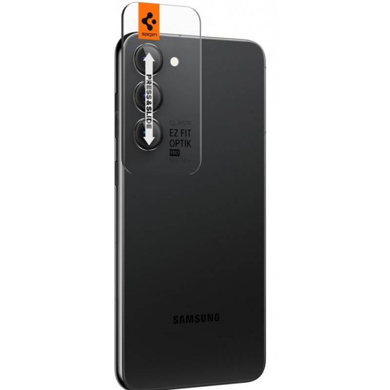 Γυαλί Προστασίας Spigen Optik.Tr Ez Fit Camera Protector Samsung Galaxy S23 5G/ S23+ Plus 5G Black 2τμχ Γυαλί Προστασίας Spigen Optik.Tr Ez Fit Camera Protector Samsung Galaxy S23 5G/ S23+ Plus 5G Black 2τμχ