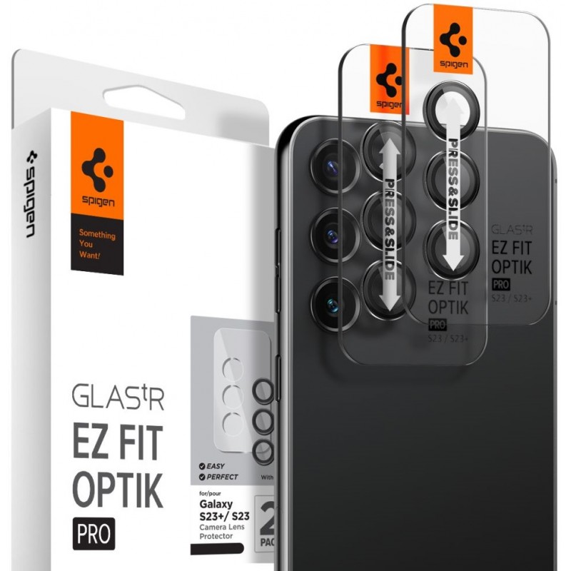 Γυαλί Προστασίας Spigen Optik.Tr Ez Fit Camera Protector Samsung Galaxy S23 5G/ S23+ Plus 5G Black 2τμχ Γυαλί Προστασίας Spigen Optik.Tr Ez Fit Camera Protector Samsung Galaxy S23 5G/ S23+ Plus 5G Black 2τμχ
