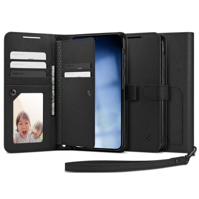 Θήκη Spigen Wallet "S" Plus Samsung Galaxy S23+ Plus 5G S916 Black (ACS05677)