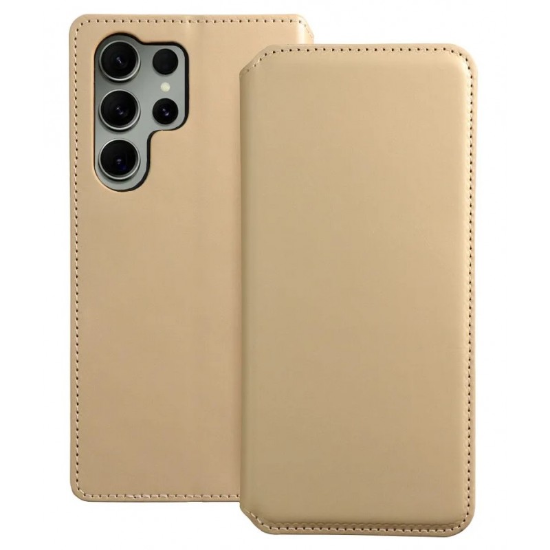 Θήκη Dual Pocket Book Samsung Galaxy S23 Ultra 5G S918 Gold