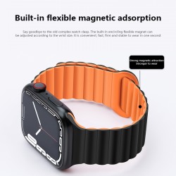 Ανταλλακτικό Λουράκι QuickFit Silicone Reversible Magnetic Buckle Apple Watch 5/6/SE/7/8/Ultra (42/44/45/49mm) Waterproof Milk Tea/Chocolate