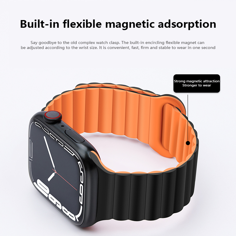 Ανταλλακτικό Λουράκι QuickFit Silicone Reversible Magnetic Buckle Apple Watch 5/6/SE/7/8/Ultra (42/44/45/49mm) Waterproof Milk Tea/Chocolate