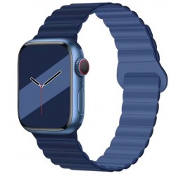 Ανταλλακτικό Λουράκι QuickFit Silicone Reversible Magnetic Buckle Apple Watch 5/6/SE/7/8/Ultra (42/44/45/49mm) Waterproof Light Deep/Navy