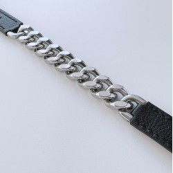 Ανταλλακτικό λουράκι QuickFit Denim Chain Strap Apple Watch 1/2/3/4/5/6/SE/7 (38/40/41mm) Black Ανταλλακτικό λουράκι QuickFit Denim Chain Strap Apple Watch 1/2/3/4/5/6/SE/7 (38/40/41mm) Black
