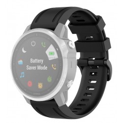Ανταλλακτικό λουράκι QuickFit New Textured Silicone Garmin Fenix 5s/Fenix 5S Plus/Fenix 6S/Fenix 6S Pro/Fenix 7S / Fenix 8 (43mm) Dots Black Buckle Black (20mm)
