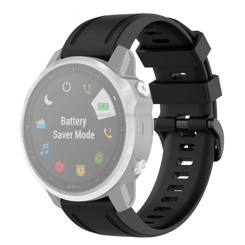 Ανταλλακτικό λουράκι QuickFit New Textured Silicone Garmin Fenix 5s/Fenix 5S Plus/Fenix 6S/Fenix 6S Pro/Fenix 7S / Fenix 8 (43mm) Dots Black Buckle Black (20mm)