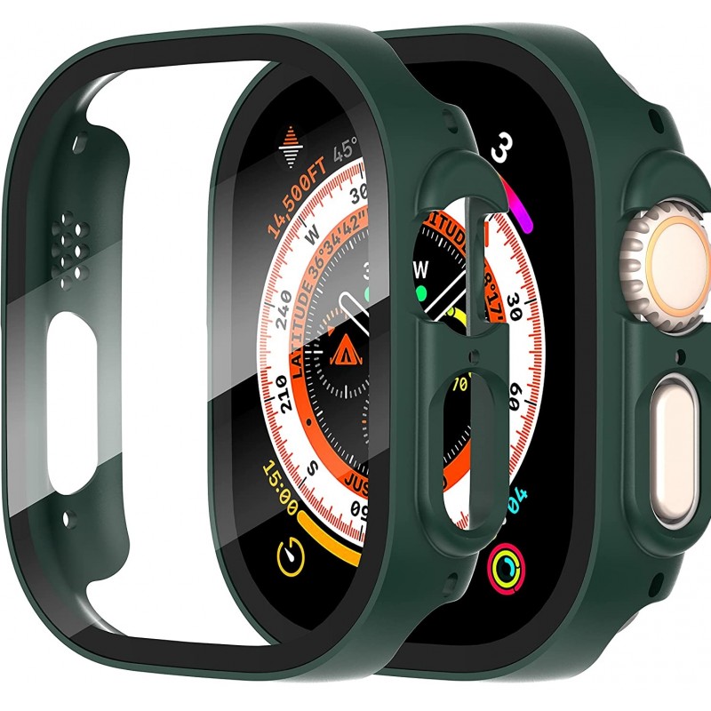Θήκη PC Full Glass Screen Protector Apple Watch Ultra (49mm) Green