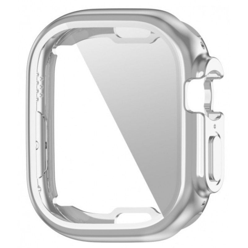 Θήκη Electroplated TPU Full Screen Cover Apple Watch Ultra (49mm) Silver