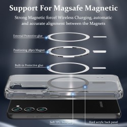 Θήκη TPU Acrylic with MagSafe Magnet Samsung Galaxy S23+ Plus 5G SM-S916 Clear