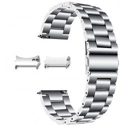 Ανταλλακτικό λουράκι QuickFit Stainless Steel Silver για Samsung Galaxy Watch 7 / 6 / 6 Classic / 5 / 5 Pro/ 4 / 4 Classic