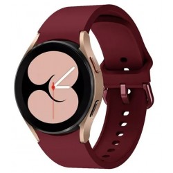 Ανταλλακτικό λουράκι QuickFit Smoothband Color Braided Button Deep Wine Red για Samsung Galaxy Watch 7 / 6 / 6 Classic / 5 / 5 Pro/ 4 / 4 Classic