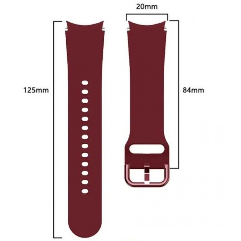 Ανταλλακτικό λουράκι QuickFit Smoothband Color Braided Button Deep Wine Red για Samsung Galaxy Watch 7 / 6 / 6 Classic / 5 / 5 Pro/ 4 / 4 Classic