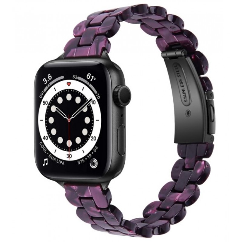 Ανταλλακτικό λουράκι QuickFit Ceramic Modern Design Apple Watch 1/2/3/4/5/6/SE/7 (38/40/41mm) Purple Ανταλλακτικό λουράκι QuickFit Ceramic Modern Design Apple Watch 1/2/3/4/5/6/SE/7 (38/40/41mm) Purple